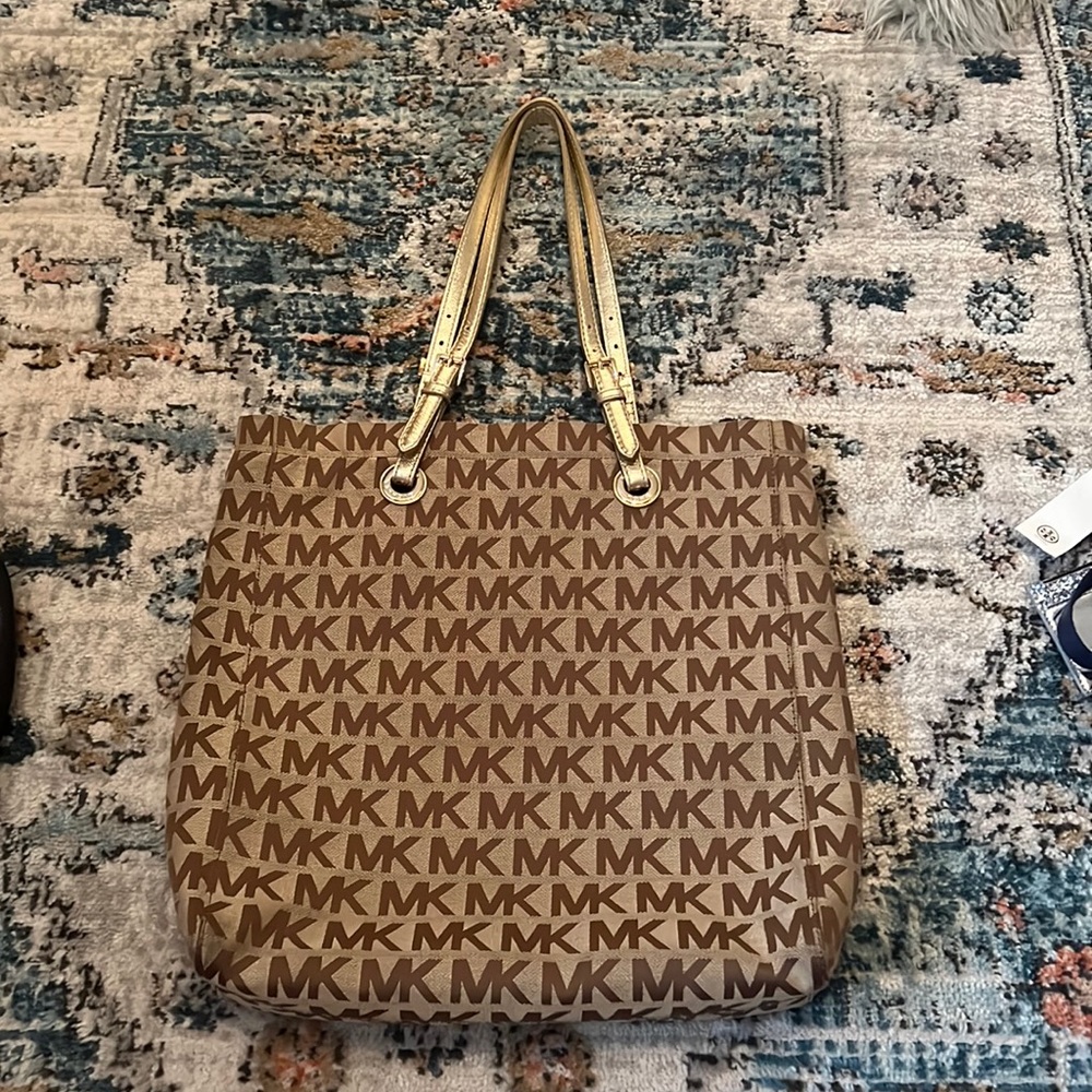 brown michael kors large tote
